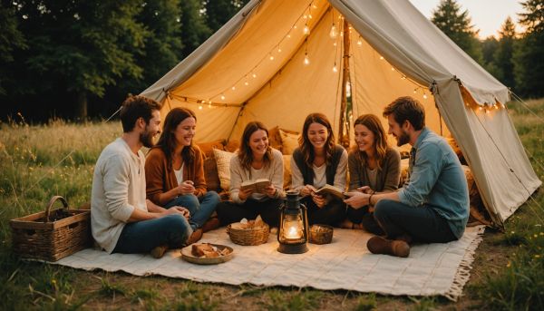 Vivre des moments forts entre amis sous la toile